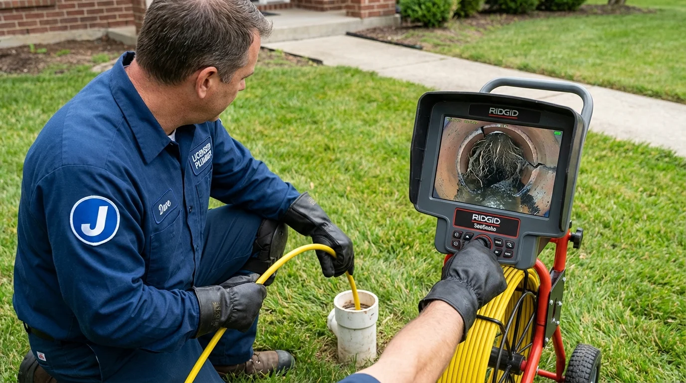 Sewer camera inspection being performed by Johns Plumbing LLC in Brownwood